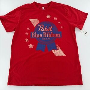 Pabst Blue Ribbon T-Shirt Unisex Large Red New PBR Graphic Tee TSM58P9PBR